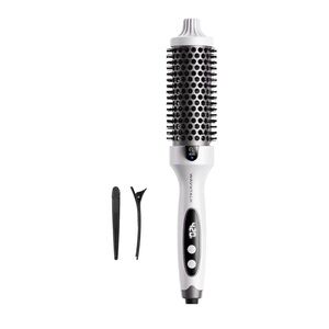 White and Black Hair Styling Brush by Wavytalk